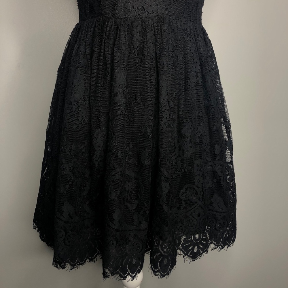 Free People Verushka Black Lace Mini Dress - Picture 4 of 11